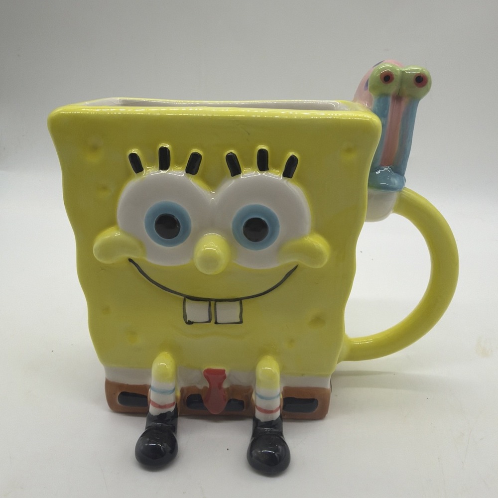 SpongeBob SquarePants 3D Sculpted Mug with Gary - 14oz Stoneware